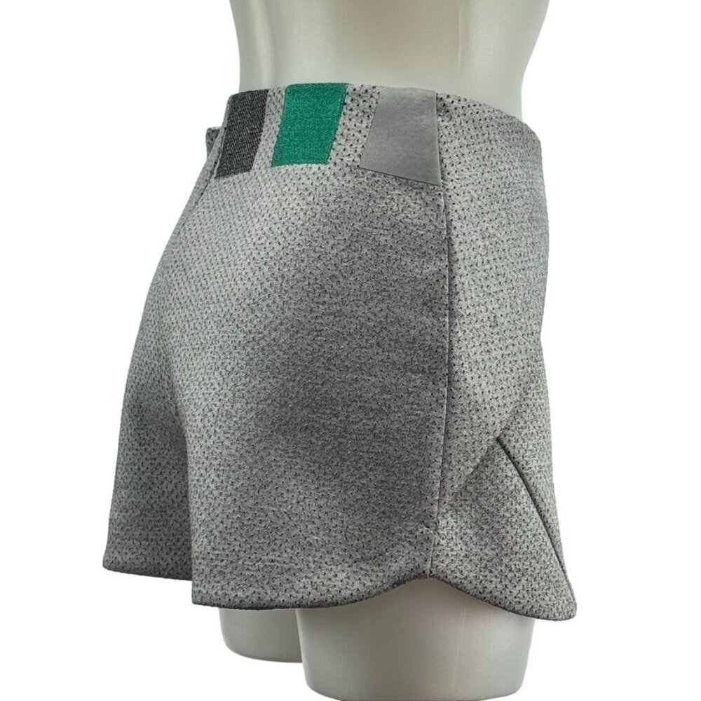 ADIDAS Women's Shorts Polyester Grey High Rise Athletic Zipper Breathable Size L